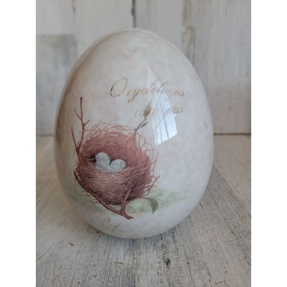 Ceramic Easter egg brown bunny home decor unique - Picture 5 of 8